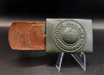 Boucle ceinture prussienne mod 1915 cuir marqué 