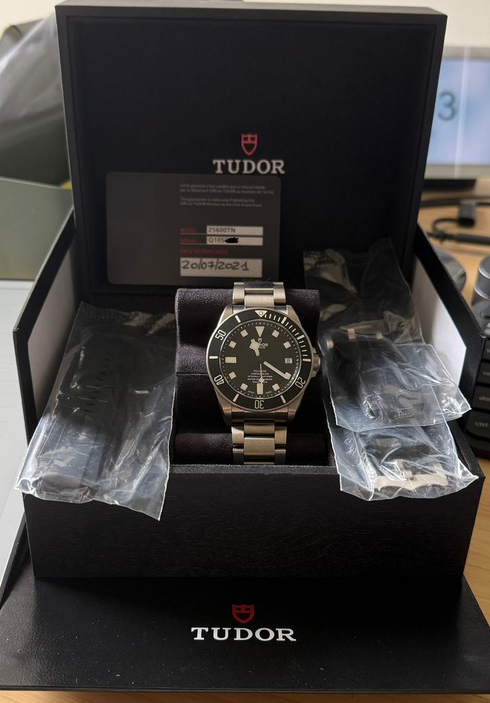 Tudor Pelagos Full set zeer goede staat, Handtassen en Accessoires, Horloges | Heren, Zo goed als nieuw, Ophalen of Verzenden