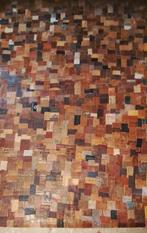 Tapijt jeans label patchwork echt leer, Antiek en Kunst, Ophalen