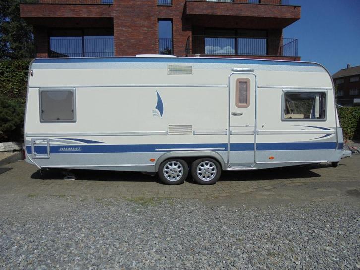 Fendt Diamant 590 G,5/2006,4 slp/vast bed,vrtent,AIRCO,MOVER, Caravans en Kamperen, Caravans, Particulier, tot en met 4, 1500 - 2000 kg