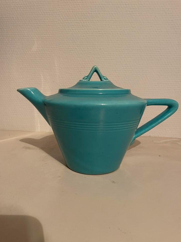 vintage Homer Laughlin Harlequin theepot, Antiquités & Art, Antiquités | Services (vaisselle) pièces, Enlèvement