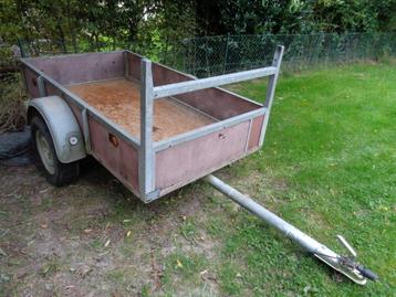 aanhangwagen torsieas L2,02m B1,14m 750kg galva id attest disponible aux enchères