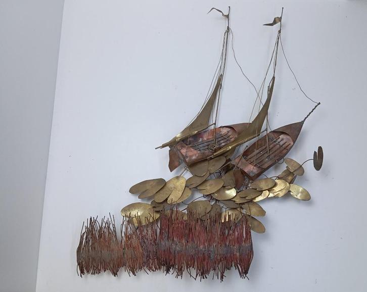 DANIEL D'HAESELEER groot beeld brutalisme kunstwerk, Antiek en Kunst, Antiek | Brons en Koper, Koper, Ophalen of Verzenden