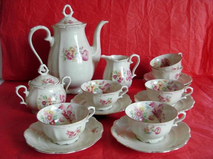 Bareuther - Oma's romantisch koffieservies, Antiek en Kunst, Antiek | Servies compleet, Ophalen of Verzenden