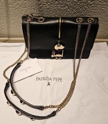 Handtas Patrizia Pepe, Enlèvement, Comme neuf, Noir, Sac à bandoulière