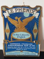 panneau d'affichage en carton vers 1930 PHENIX Assurances Pa, Collections, Comme neuf, Enlèvement ou Envoi, Panneau publicitaire