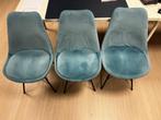 Stoelen, Huis en Inrichting, Stoelen, Ophalen, Gebruikt, Drie, Blauw
