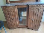 Dressoir met spiegel (totaal hoogte: 151cm - L 134cm), 50 tot 100 cm, 25 tot 50 cm, Antiek, Ophalen