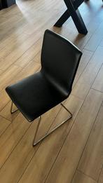 8 IKEA LILLANÄS eetkamerstoelen - zwart Lederlook, Huis en Inrichting, Ophalen, Zwart, Metaal, Zo goed als nieuw