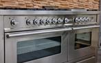 🔥Luxe Fornuis Boretti 150 cm rvs 8 pits Frytop 2 ovens, 60 cm of meer, 5 kookzones of meer, Vrijstaand, Energieklasse A of zuiniger