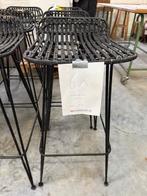 6 Zwarte Barkrukken – Vintage / Industrieel, Huis en Inrichting, Barkrukken, Ophalen, Metaal, 60 tot 90 cm, Gebruikt