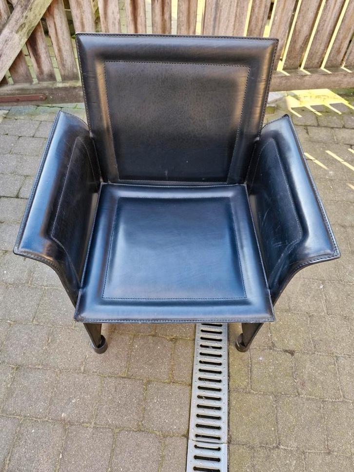 Eetkamerstoel/zetel in echt leder, Huis en Inrichting, Fauteuils, Zo goed als nieuw, Ophalen