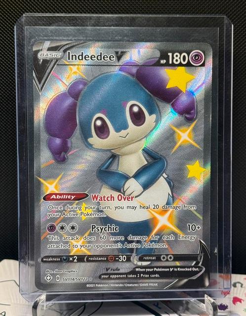 Indeedee V - SV114/SV122, Hobby en Vrije tijd, Verzamelkaartspellen | Pokémon, Nieuw, Losse kaart, Foil, Ophalen of Verzenden