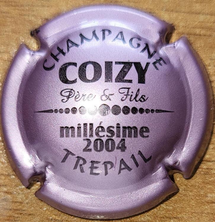 Capsule Champagne COIZY Père & Fils 2004 rose violet nr.10, Verzamelen, Wijnen, Nieuw, Champagne, Frankrijk, Ophalen of Verzenden