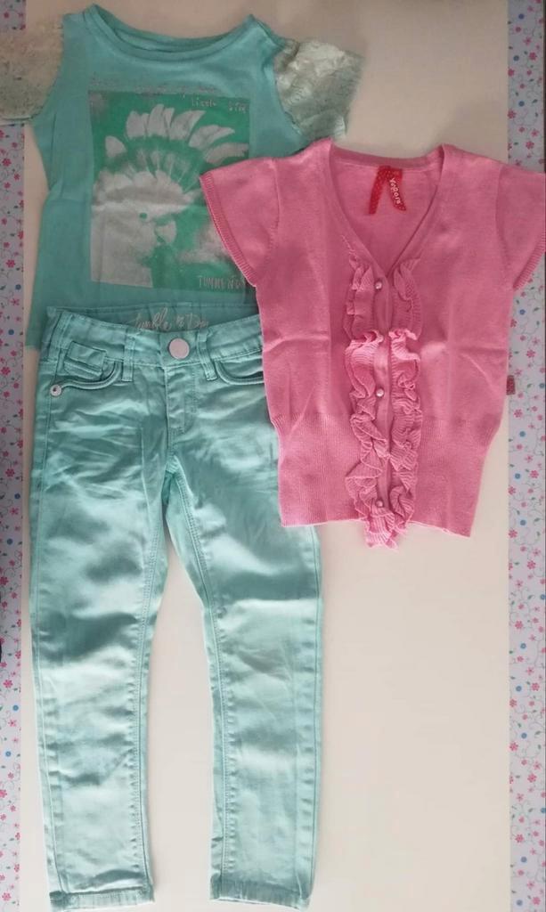 Driedelig setje Tumble 'N Dry en Vinrose maat 110, Kinderen en Baby's, Kinderkleding | Maat 110, Gebruikt, Meisje, Setje, Ophalen of Verzenden