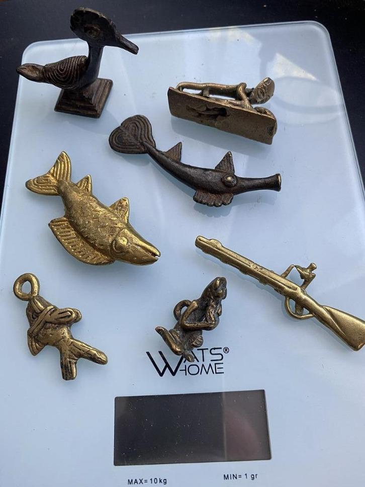 7 AkanGewichten voor het wegen van goud abstract s16, Antiek en Kunst, Kunst | Niet-Westerse kunst, Ophalen of Verzenden