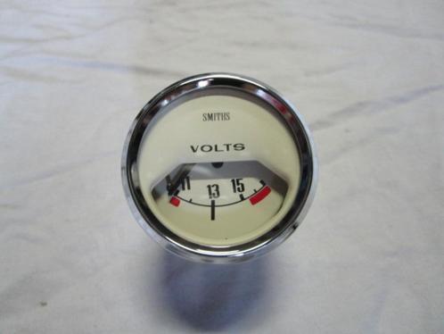 voltmeter SMITHS magnolia 52 mm, CLASSIC MINI COOPER, Auto-onderdelen, Dashboard en Schakelaars, Mini, Oldtimer onderdelen, Rover