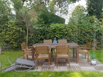 Mobilier de jardin en teck ., Enlèvement