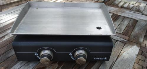 Plancha BARBECOOK inox 2 brûleurs + flexible inox 2 m. neuve, Jardin & Terrasse, Barbecues à gaz, Neuf, Enlèvement