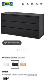 IKEA zwart dressoir met 6 laden intact als nieuw, Huis en Inrichting, Kasten | Ladekasten, Ophalen, Zo goed als nieuw