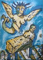 LUCEBERT / NAAKTE FIGUREN / KLEURLITHO / 76x56cm / SIG, Antiek en Kunst, Ophalen of Verzenden