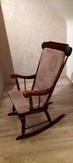 Te koop antieke schommelstoel met kussen., Antiek en Kunst, Ophalen