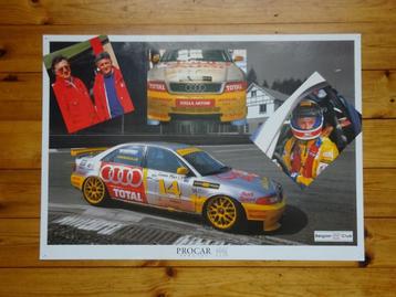 9x Audi autorace poster jaren 90 Procar Belga Audi VW Club beschikbaar voor biedingen