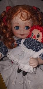 Franklin mint - heirloom doll in porselein, Antiek en Kunst, Verzenden