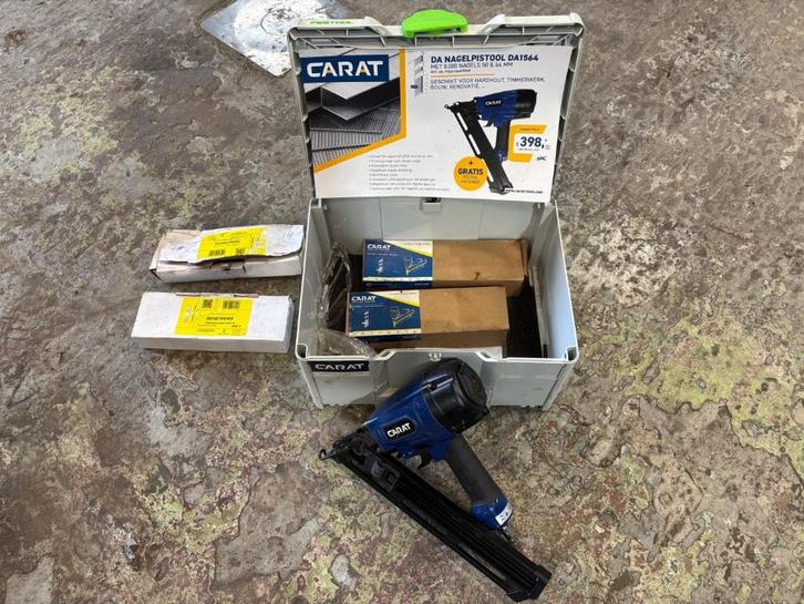 Carat DA1854 Luchtnagelpistool + accessoires, Doe-het-zelf en Bouw, Gereedschap | Handgereedschap, Gebruikt, Ophalen