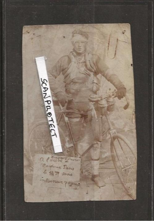 Foto-Wielrenner-Maurice Lampaert-Bordeaux-Parijs-1922-Rare !, Verzamelen, Foto's en Prenten, Gebruikt, Foto, Overige onderwerpen