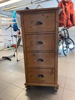 Massief grenen ladenkast met 4 schuiflades, Huis en Inrichting, Ophalen, Zo goed als nieuw