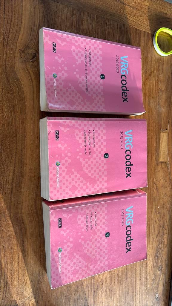 Vrg codex 1-2-3 (doos37), Boeken, Studieboeken en Cursussen, Zo goed als nieuw, Ophalen