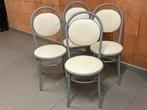 4 keukenstoelen, Huis en Inrichting, Stoelen, Ophalen, Gebruikt, Wit, Vier