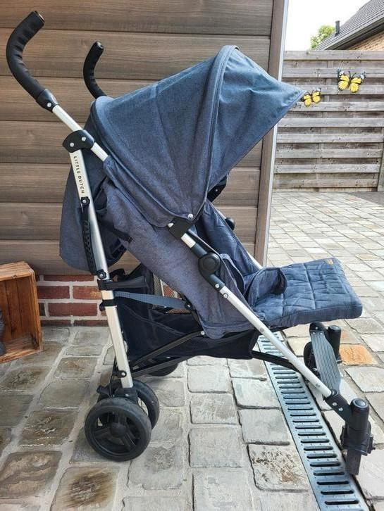 Little Dutch plooibuggy grijs-blauw, Kinderen en Baby's, Buggy's, Gebruikt, Ophalen