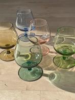 Vintage gekleurde cognac glaasjes, Antiek en Kunst, Ophalen of Verzenden