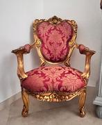 Fauteuil bergère style baroque, Maison & Meubles, Fauteuils, Moins de 75 cm, Comme neuf, Enlèvement, Baroque