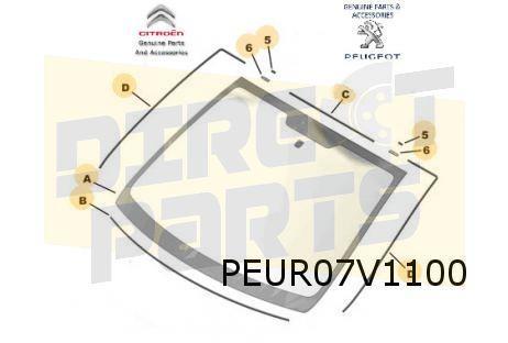 Citroën C1/Peugeot 107 voorruit (groen) compleet Origineel!, Auto-onderdelen, Ruiten en Toebehoren, Citroën, Peugeot, Nieuw, Ophalen of Verzenden