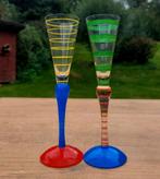 2 flûtes à champagne clown design Anne Nilsson, Antiek en Kunst, Antiek | Glaswerk en Kristal, Ophalen