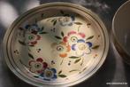 Retro vintage antiek oud bord en schotel Boch floraal, Ophalen of Verzenden