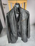 Veste en cuir 3/4, Noir, Porté, Taille 56/58 (XL), Enlèvement ou Envoi