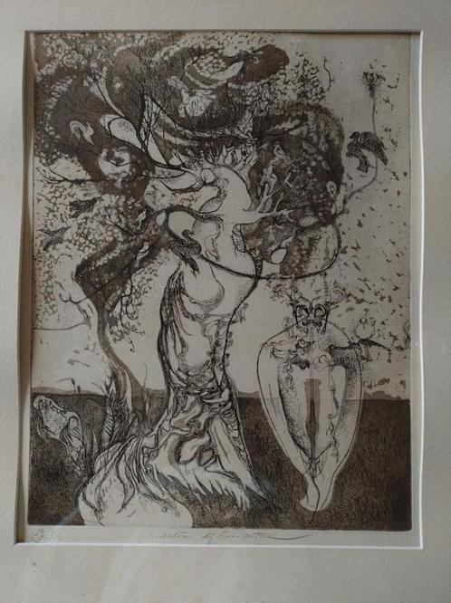 Kunstwerk / tekening Martin Linnartz €75, Antiek en Kunst, Kunst | Tekeningen en Fotografie, Ophalen