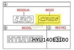Hyundai i30 Wagon embleem tekst ''CRDI'' Origineel!  86325 A, Envoi, Hyundai, Neuf