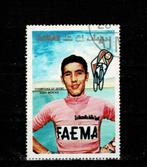 AZIË V.A.E. AJMAN EDDY MERCKX 1 POSTZEGEL GESTEMPELD - SCAN, Postzegels en Munten, Postzegels | Azië, Verzenden, Gestempeld