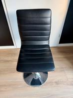 6x zwarte modern strakke eetkamerstoelen, Ophalen, Zo goed als nieuw, Zwart, Vijf, Zes of meer stoelen