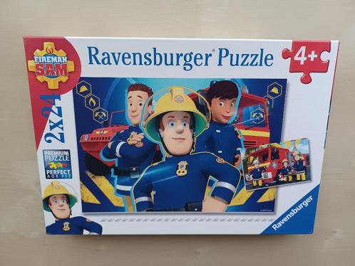 Sam de Brandweerman - 2 x 24 stukjes, Kinderen en Baby's, Speelgoed | Kinderpuzzels, Zo goed als nieuw, 10 tot 50 stukjes, Ophalen of Verzenden