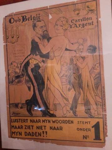 Affiche électorale Ancienne Belgique 1920-1930