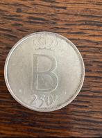 Zilver munt 250 frank  25 j Boudewijn 1951-1976 Nederlands, Postzegels en Munten, Munten | België, Zilver, Ophalen of Verzenden