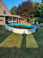 Zwembad met zandfilter en warmtepomp., Tuin en Terras, Gebruikt, 80 tot 120 cm, 300 cm of meer, Ophalen of Verzenden