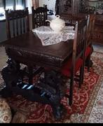 Spaanse antieke tafel met 4 stoelen, Antiek en Kunst, Ophalen
