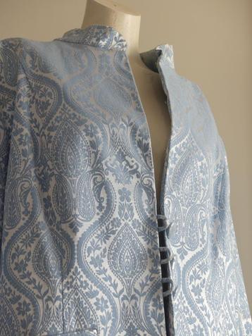 Mooi JASJE in jacquard blauwtinten, bruiloft, ceremonie m.50